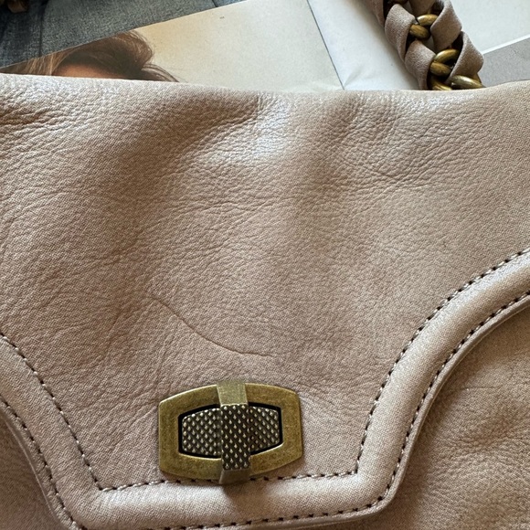 New - Ann Taylor Taupe real suede Leather Shoulder Bag - Picture 9 of 10